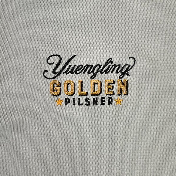 Yuengling Polo Shirt Mens 2XL Golf Gray Pebble Beach Performance Golden Pilsner - Picture 5 of 9